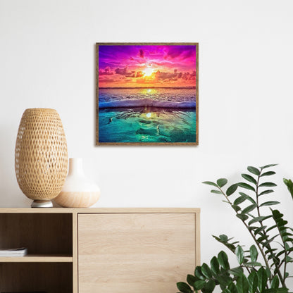 Sunset By The Sea - Full Square Drill Diamond Painting 30*30CM