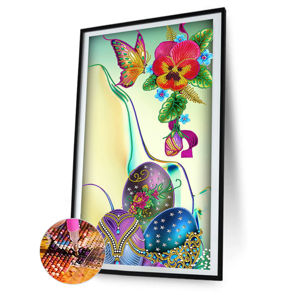 Egg Flower 30*60CM(Canvas) Special Shaped Drill Diamond Paiting