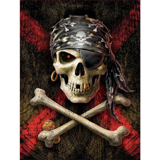 Skeleton Pirate - Full Round Drill Diamond Painting 30*40CM