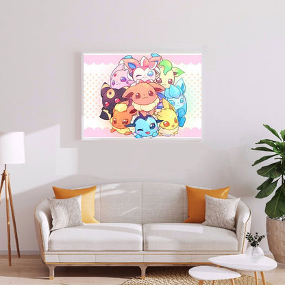 Pok¨¦mon Eevee - Full Round Drill Diamond Painting 40*30CM