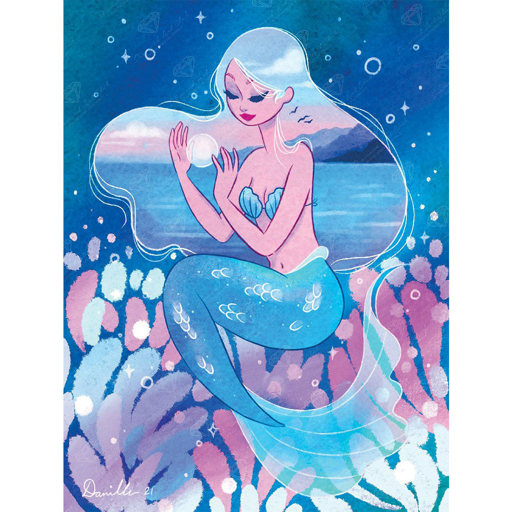 Mermaid - Full Round Drill Diamond Painting 30*40CM