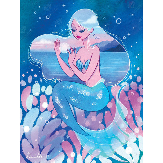 Mermaid - Full Round Drill Diamond Painting 30*40CM