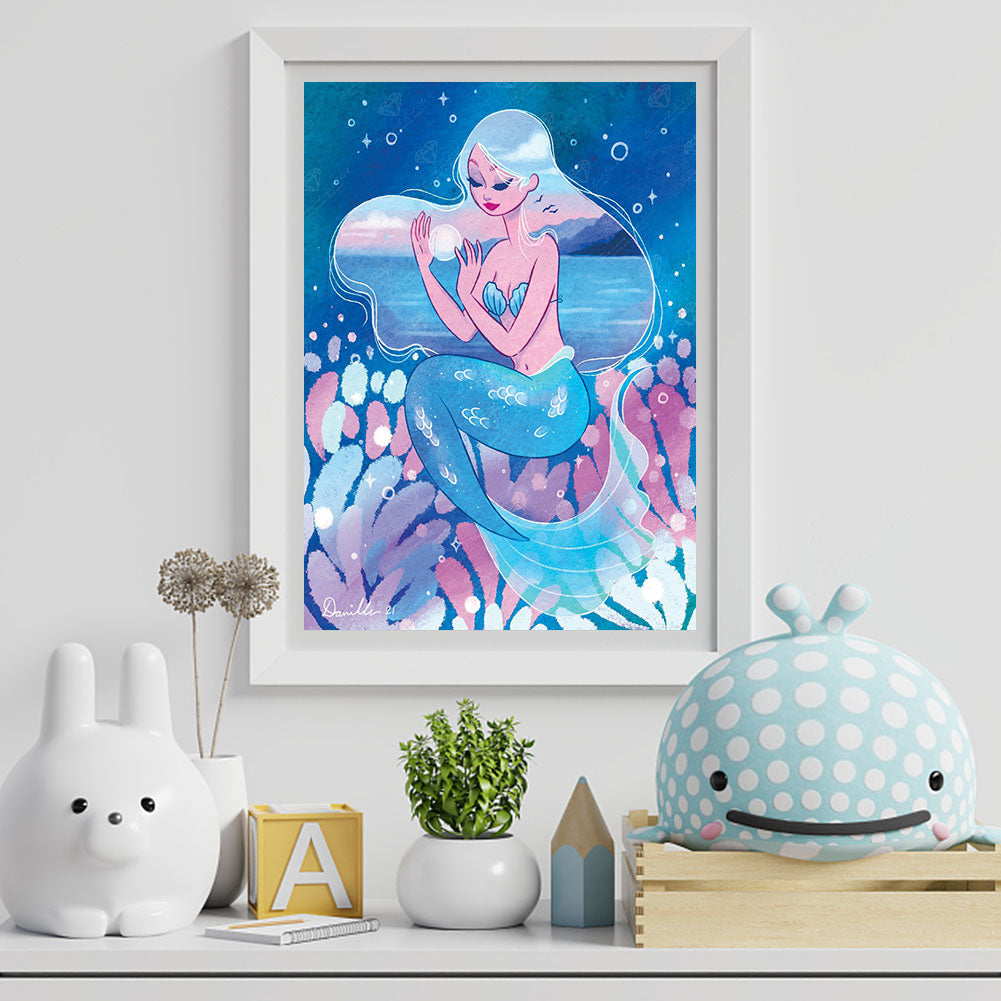 Mermaid - Full Round Drill Diamond Painting 30*40CM