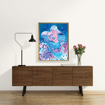 Mermaid - Full Round Drill Diamond Painting 30*40CM