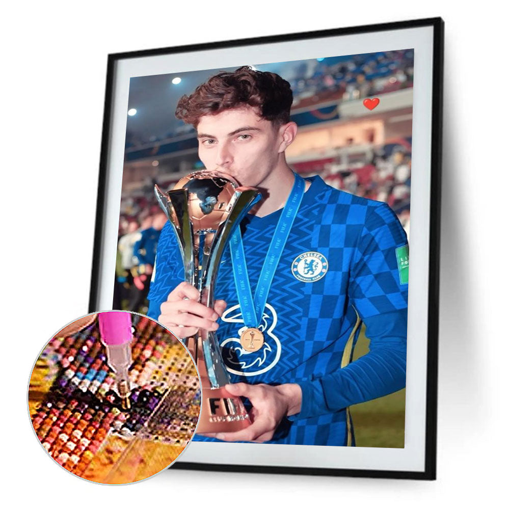 German Male Professional Football Player Kai Havertz - Full Round Drill Diamond Painting 30*40CM