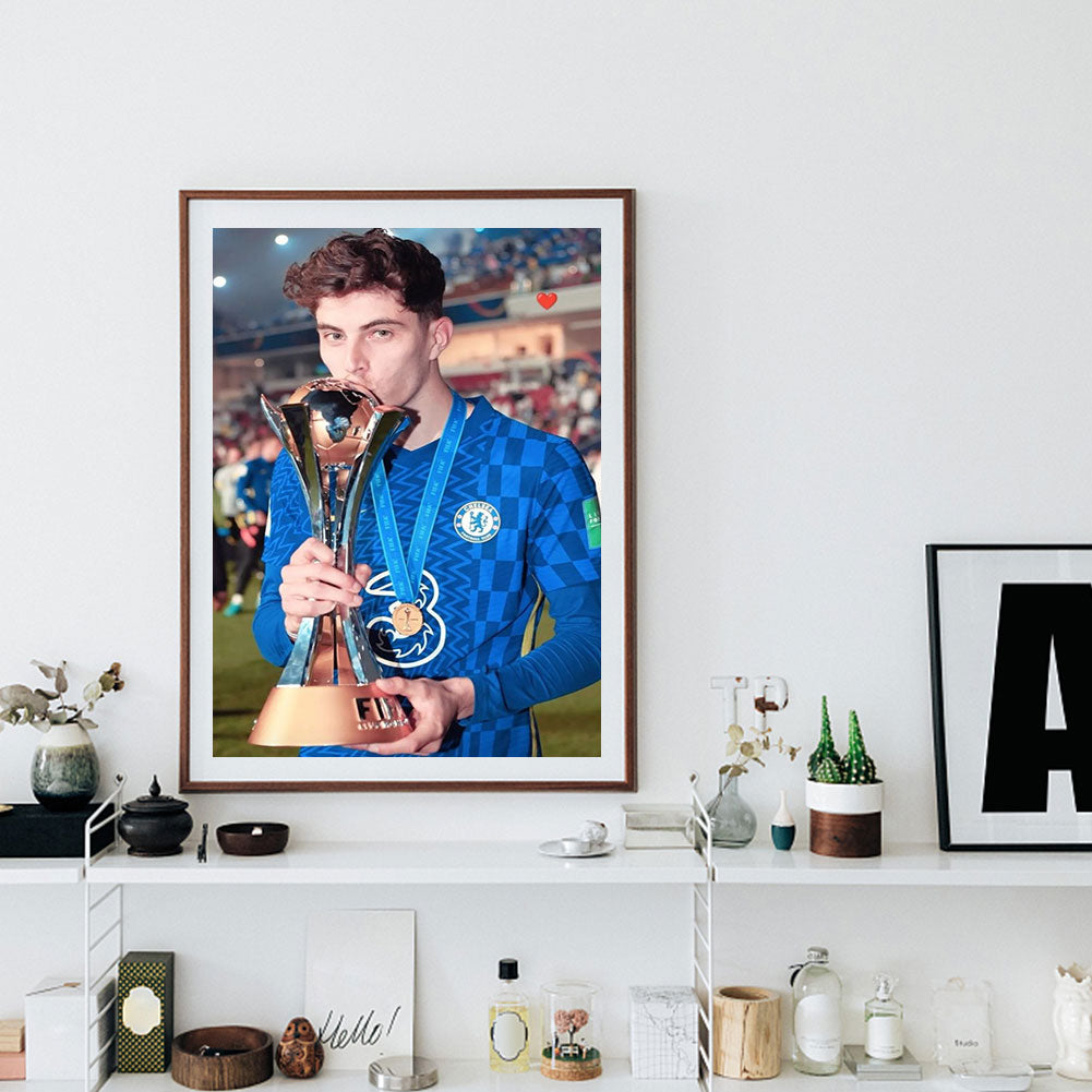 German Male Professional Football Player Kai Havertz - Full Round Drill Diamond Painting 30*40CM