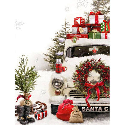 Christmas Car - Full Round Drill Diamond Painting 30*40CM