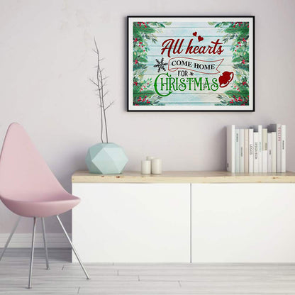 Christmas Atmosphere Poster Painting - Full Round Drill Diamond Painting 40*30CM