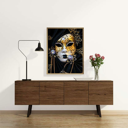 Mask Woman - Full Round Drill Diamond Painting 40*50CM