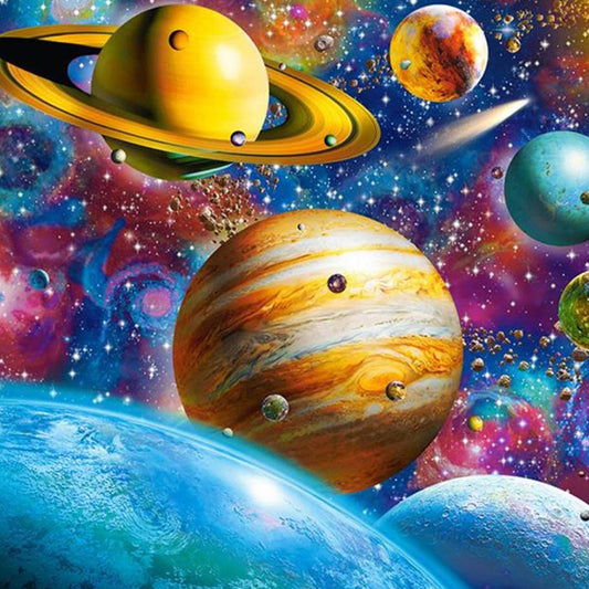 Cosmic Planet - Full Square Drill Diamond Painting 30*30CM