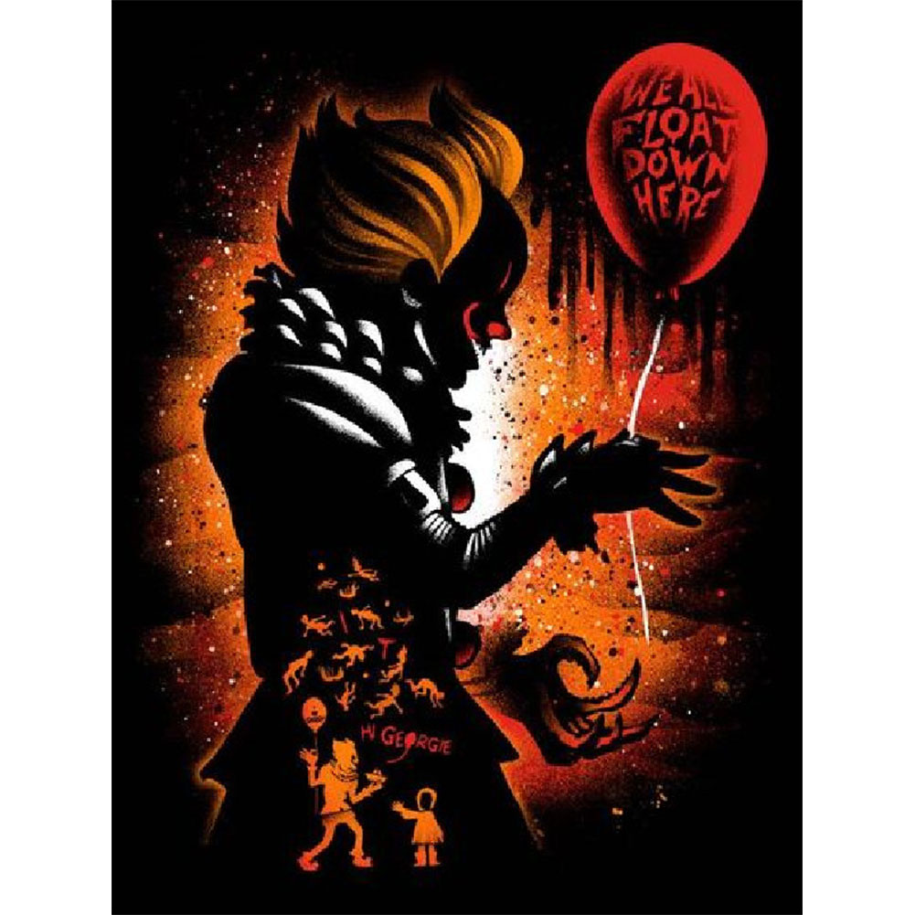 Devil Silhouette - Full Round Drill Diamond Painting 50*60CM