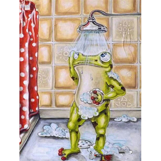 Shower Frog - Full Round Drill Diamond Painting 40*50CM