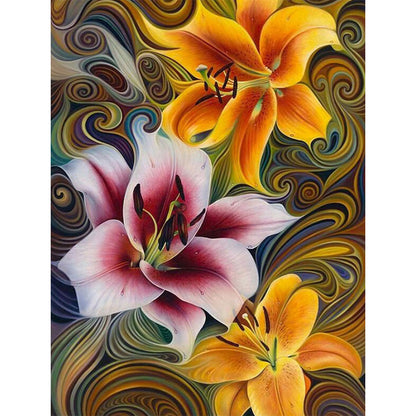 Flowing Flowers - Full Square Drill Diamond Painting 30*40CM