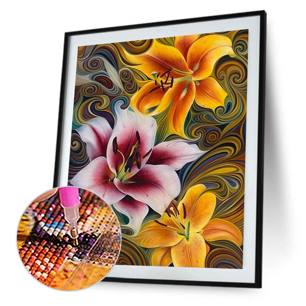 Flowing Flowers - Full Square Drill Diamond Painting 30*40CM