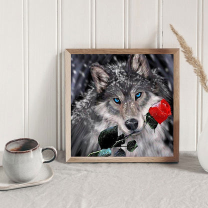 Rose Wolf - Full Square Drill Diamond Painting 50*50CM