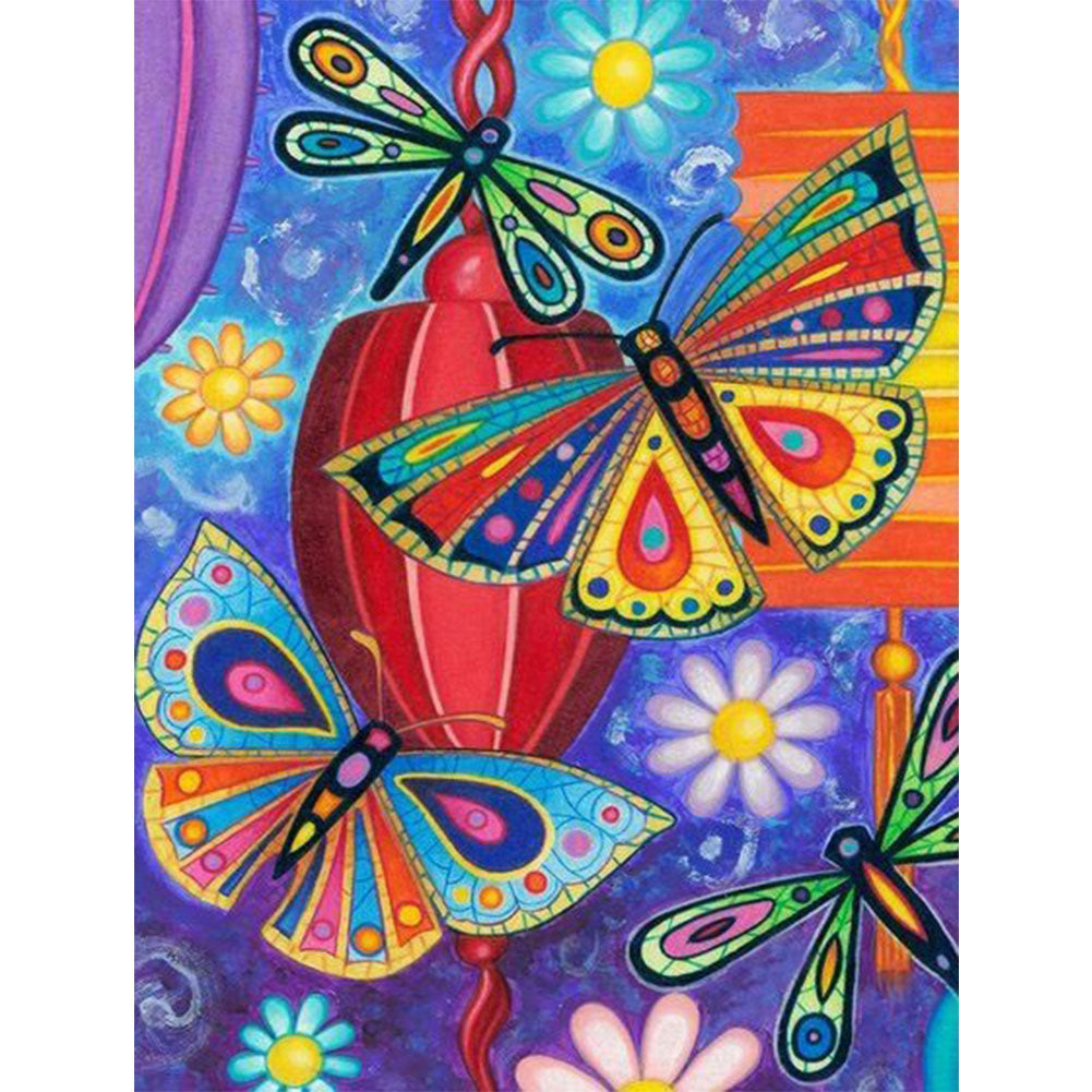 Butterfly - Full Round Drill Diamond Painting 30*40CM