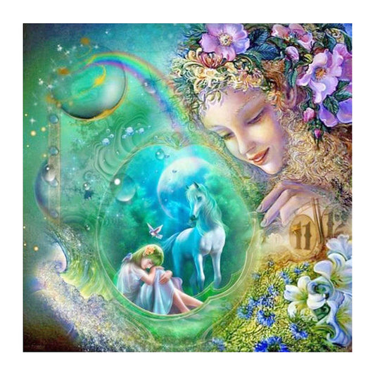 Water Ball Bubble Flower Fairy - Full Square Drill Diamond Painting 30*30CM