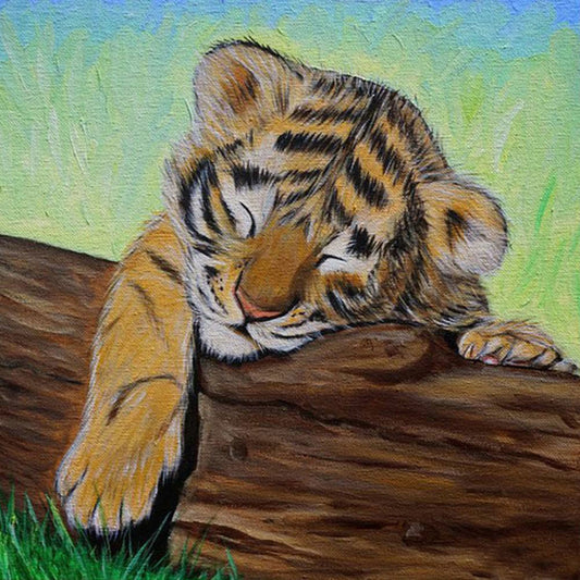 Tiger - Full Round Drill Diamond Painting 40*40CM