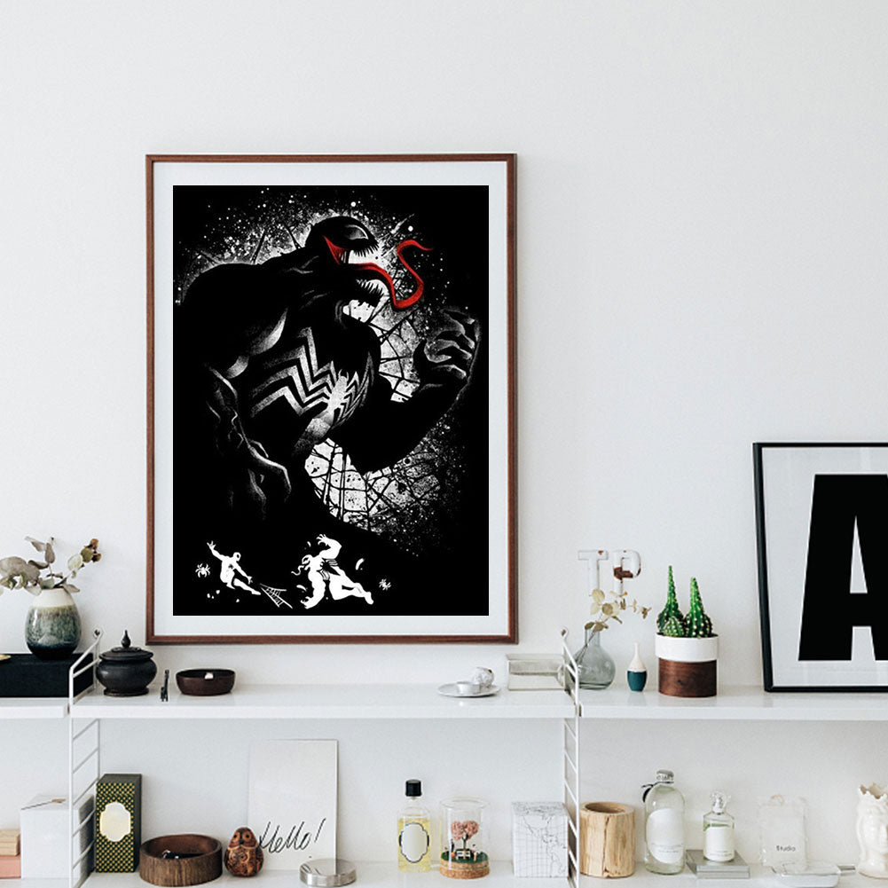 Venom Silhouette - Full Round Drill Diamond Painting 50*60CM