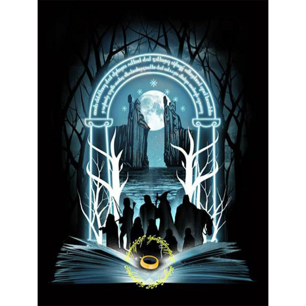 Harry Potter Silhouette - Full Round Drill Diamond Painting 40*50CM