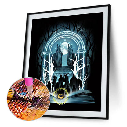 Harry Potter Silhouette - Full Round Drill Diamond Painting 40*50CM