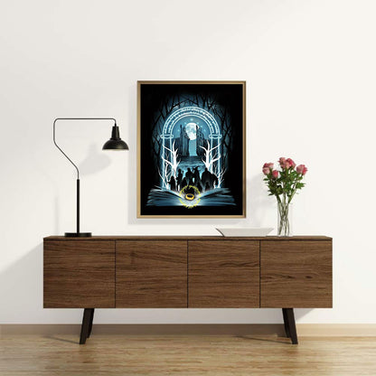 Harry Potter Silhouette - Full Round Drill Diamond Painting 40*50CM