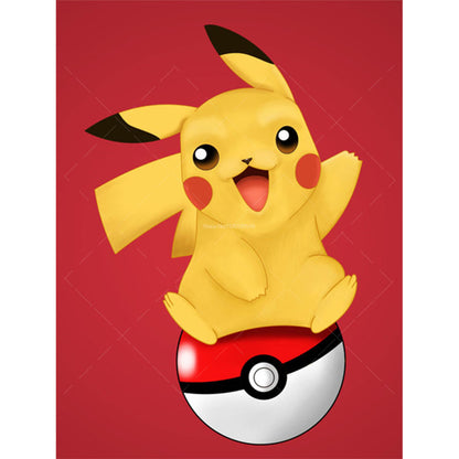 Pikachu - Full Round Drill Diamond Painting 30*40CM