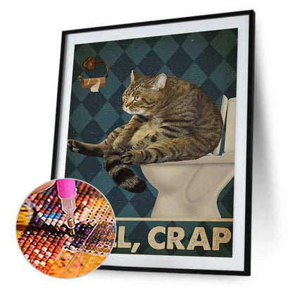 Tabby Cat Poster - Full Round Drill Diamond Painting 40*50CM