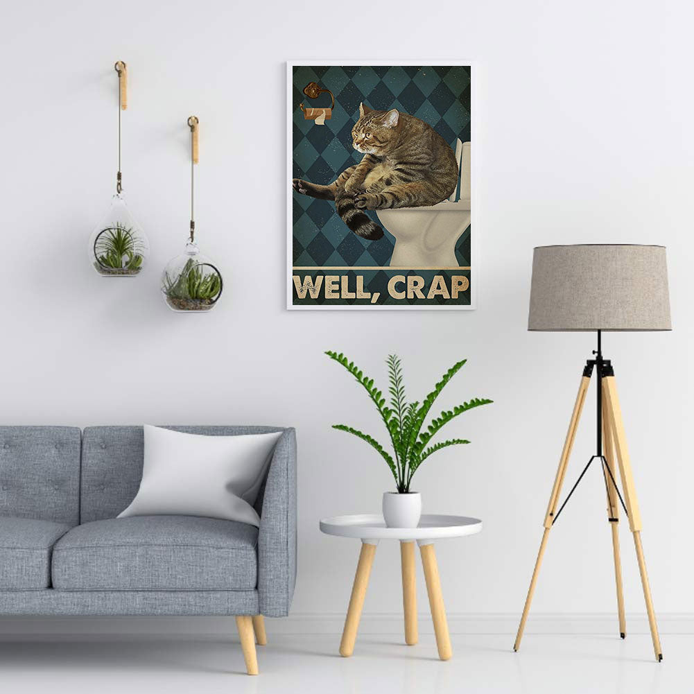 Tabby Cat Poster - Full Round Drill Diamond Painting 40*50CM