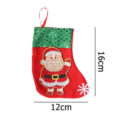 3pcs Christmas Stockings Hanging Pendants DIY Diamond Painting Kit (WZ001)