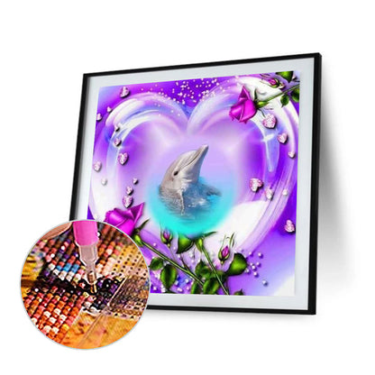 Love Dolphin - Full Square Drill Diamond Painting 30*30CM