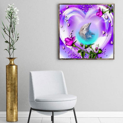 Love Dolphin - Full Square Drill Diamond Painting 30*30CM