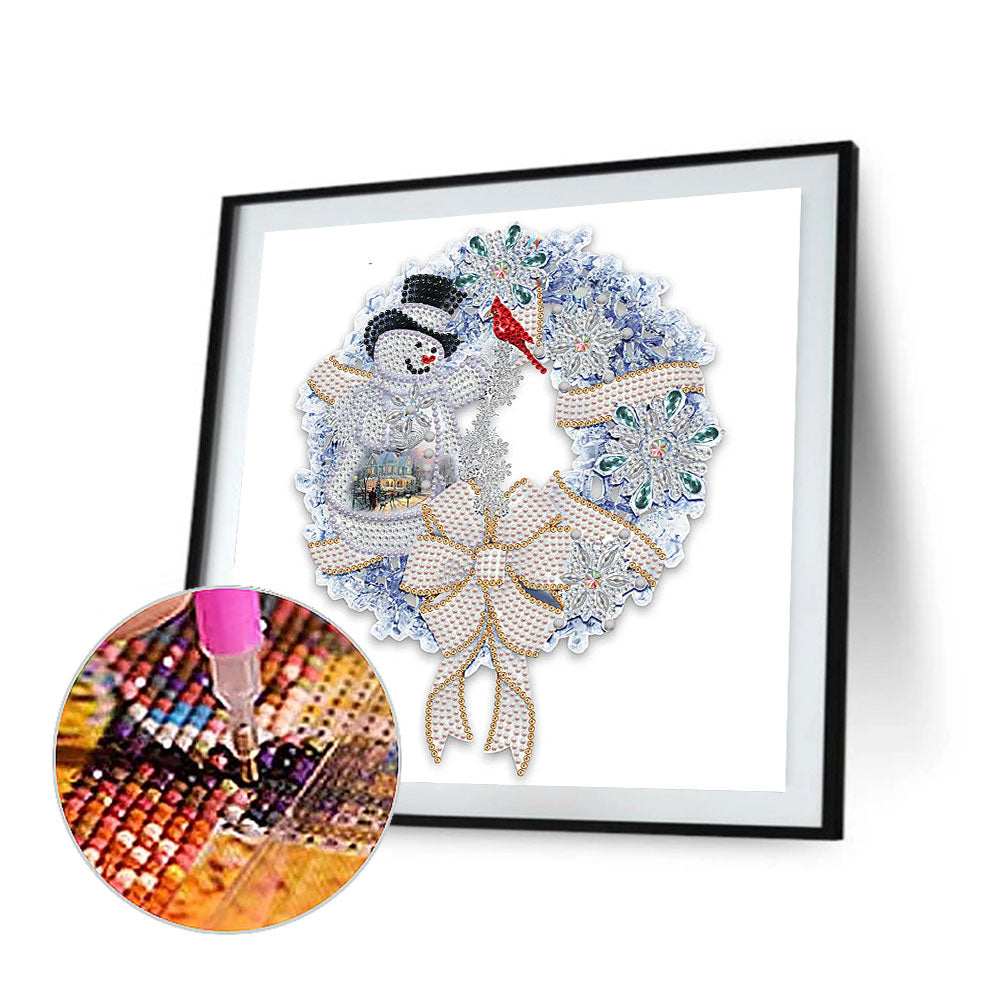 Christmas Wreath - Special Shaped Drill Diamond Painting 30*30CM