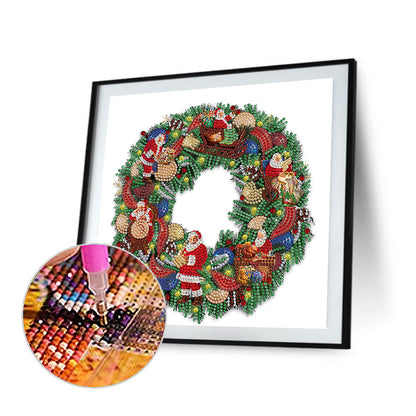 Christmas Wreath - Special Shaped Drill Diamond Painting 30*30CM