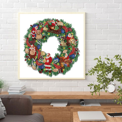 Christmas Wreath - Special Shaped Drill Diamond Painting 30*30CM