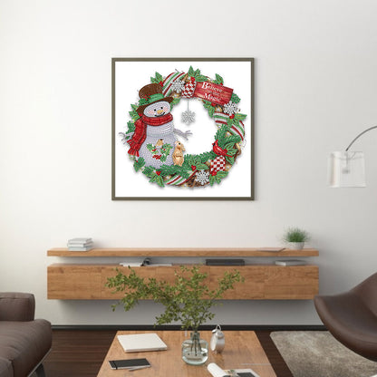 Christmas Wreath - Special Shaped Drill Diamond Painting 30*30CM