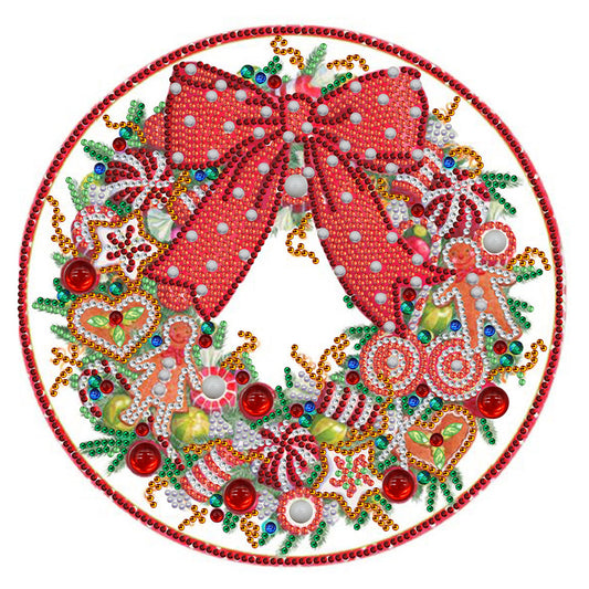 Christmas Wreath - Special Shaped Drill Diamond Painting 30*30CM