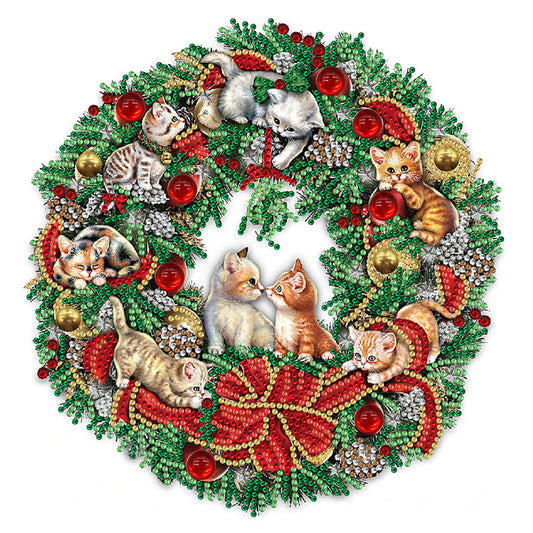 Christmas Wreath - Special Shaped Drill Diamond Painting 30*30CM