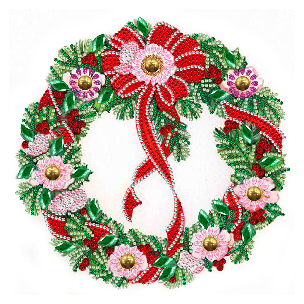 Christmas Wreath - Special Shaped Drill Diamond Painting 30*30CM