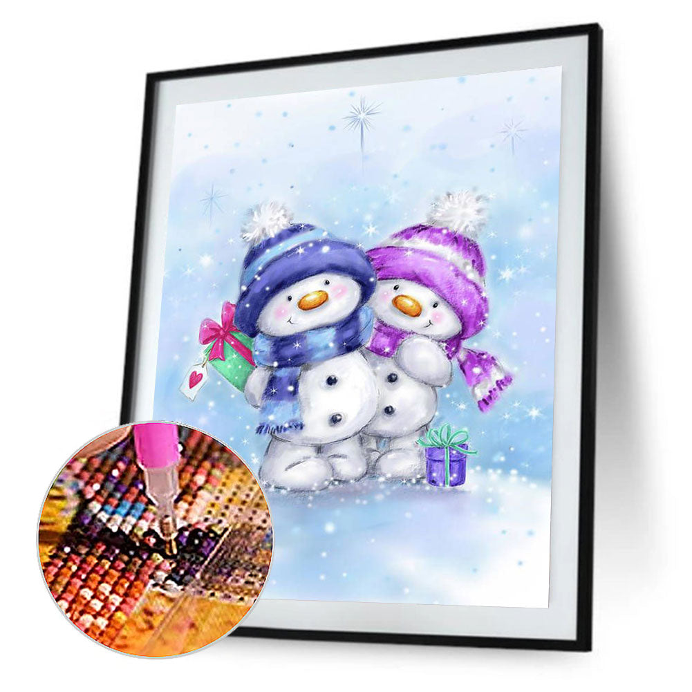 Snowman - Full Round Drill Diamond Painting 30*40CM