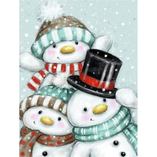 Snowman - Full Round Drill Diamond Painting 30*40CM