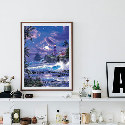 Seaside Lighthouse - Full Square Drill Diamond Painting 30*40CM