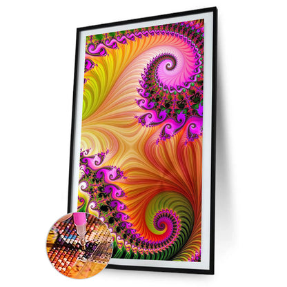 Fractal Abstract Art - Full Round Drill Diamond Painting 40*70CM