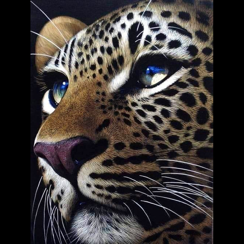 Leopard 30*40CM(Canvas) Full Round Drill Diamond Painting