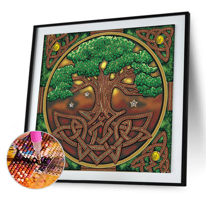 Life Tree - Special Shaped Drill Diamond Painting 30*30CM