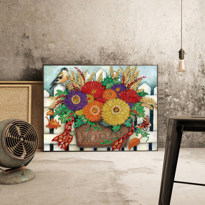 Colorful Daisies Bouquet - Special Shaped Drill Diamond Painting 40*30CM