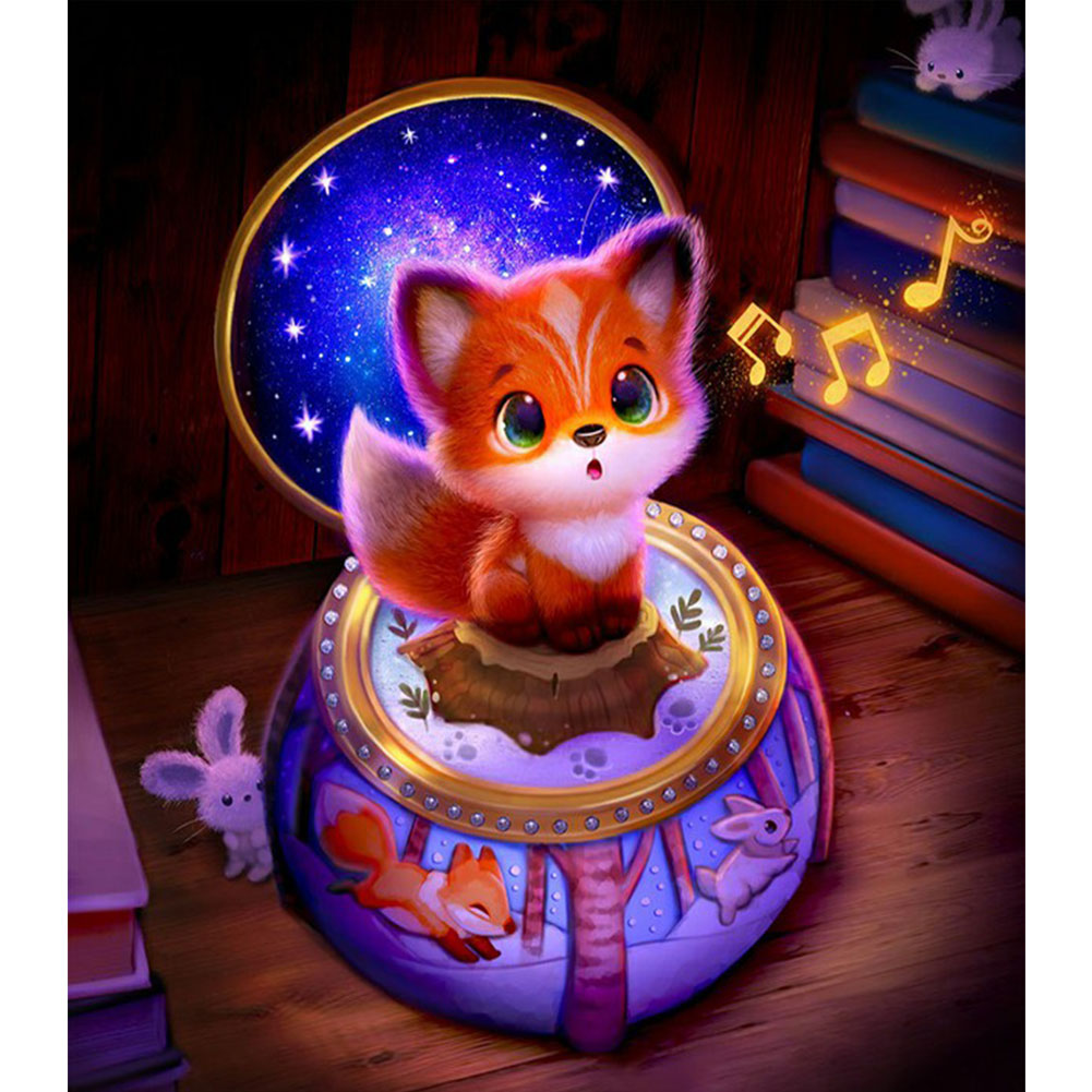 Musical Fox - Full Round Drill Diamond Painting 40*45CM