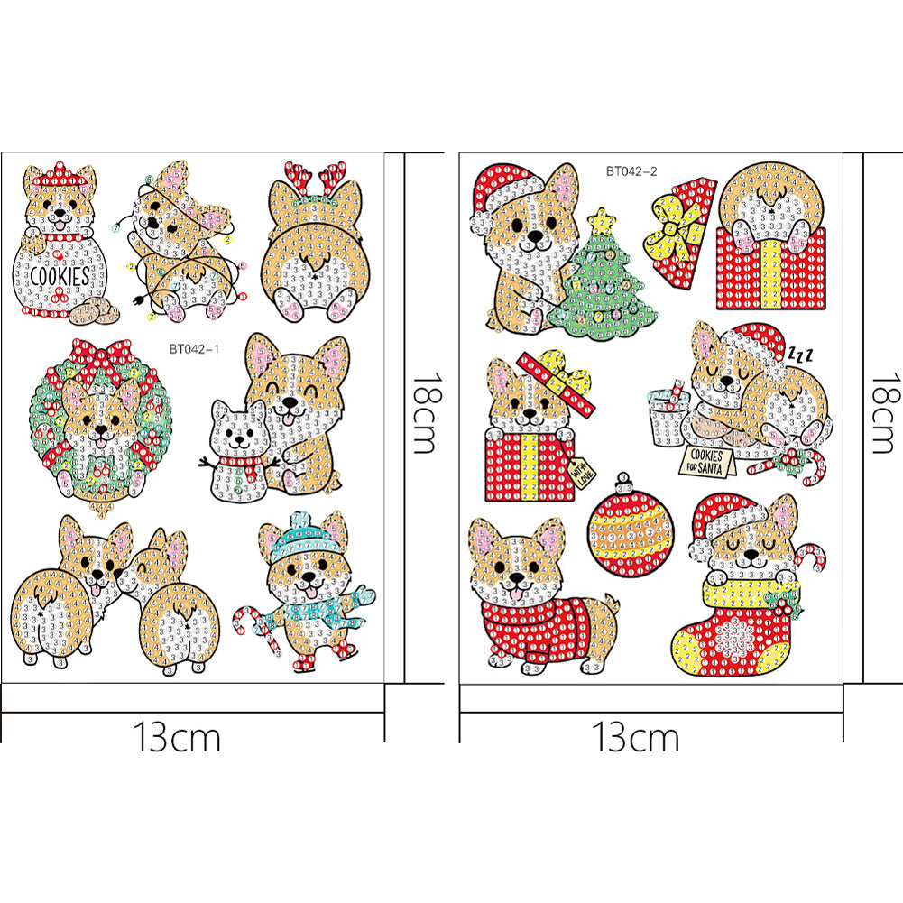 2pcs Craft Stickers Crafts Art Creative Cute Greeting Card for Childer Toy Gifts