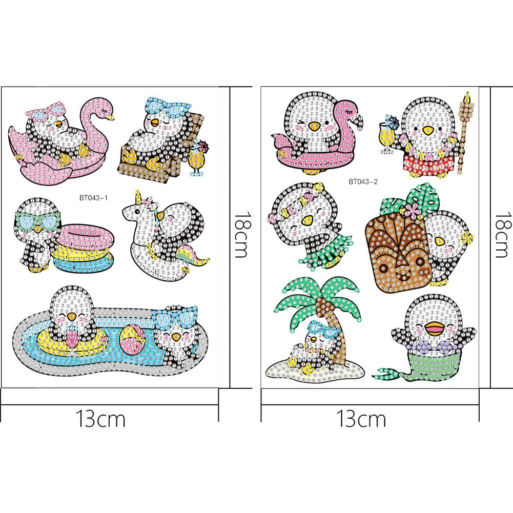 2pcs Craft Stickers Crafts Art Creative Cute Greeting Card for Childer Toy Gifts