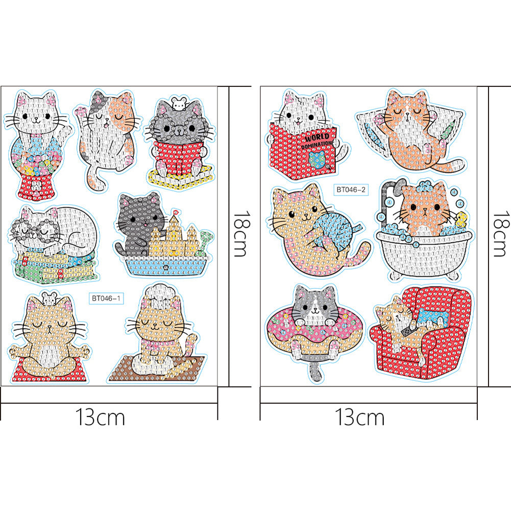 2pcs Craft Stickers Crafts Art Creative Cute Greeting Card for Childer Toy Gifts